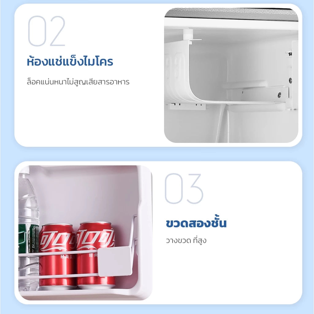 Zinney ตู้เย็นมินิบาร์ ขนาด 1.7Q/46L คิว รุ่น DF1-07 ประหยัดพลังงาน & Quiet Operation เงิน